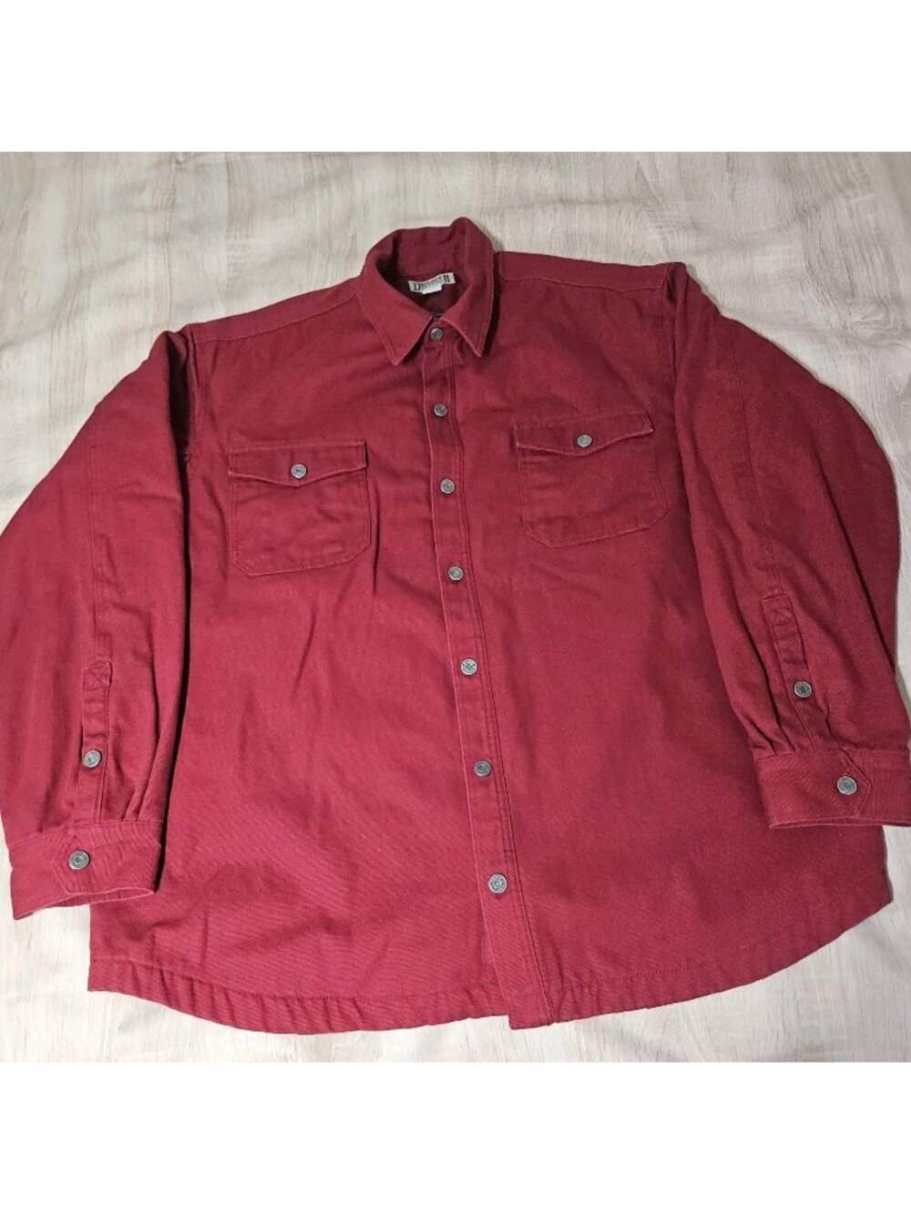 DULUTH TRADING Heavy Fleece Lined Shirt Jacket Shacket Men's 3XLT Tall Snap Frt